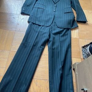 Givenchy dark green and White Pinstripe Men's Suit